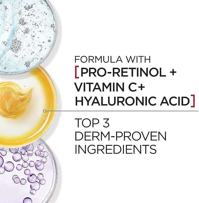 L'Oreal Paris Revitalift Triple Power Anti-Aging Eye Cream, Pro Retinol, Hyaluronic Acid & Vitamin C, Reduce Wrinkles & Puffiness 0.5 fl. oz. - Image 5