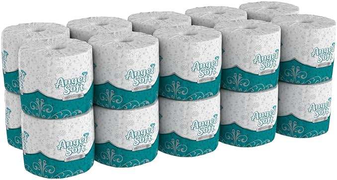 Georgia-Pacific Angel Soft Ultra Professional Series 2-Ply Embossed Toilet Paper by GP PRO, 16620, 450 Sheets Per Roll, 20 Rolls Per Convenience Case - Image 1
