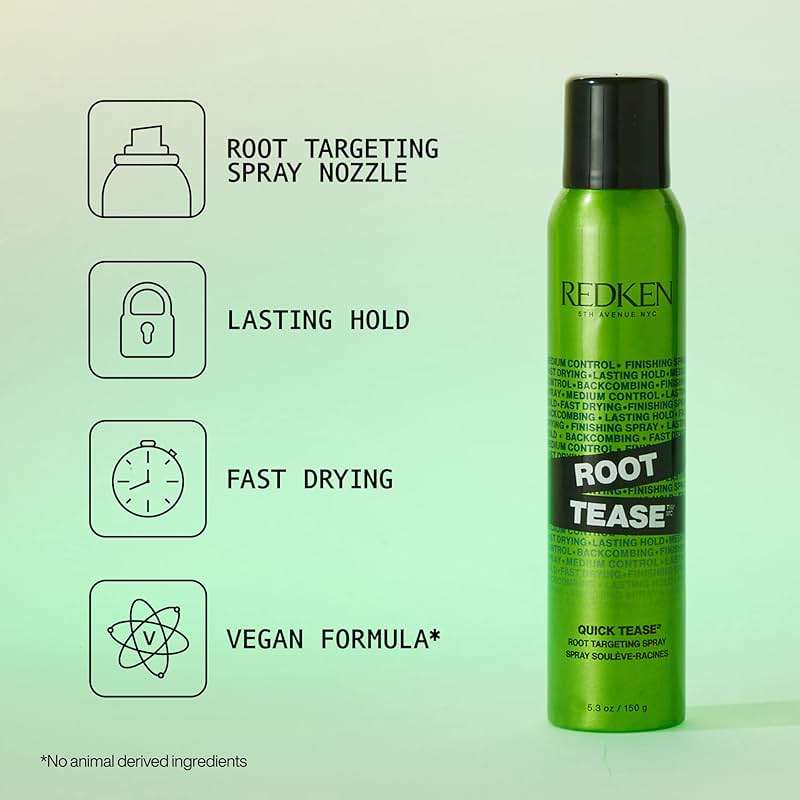 Redken Root Tease Backcombing Finishing Spray For All Hair Types - Matte Finish & Teased Volume Effect, Medium Control - Image 3
