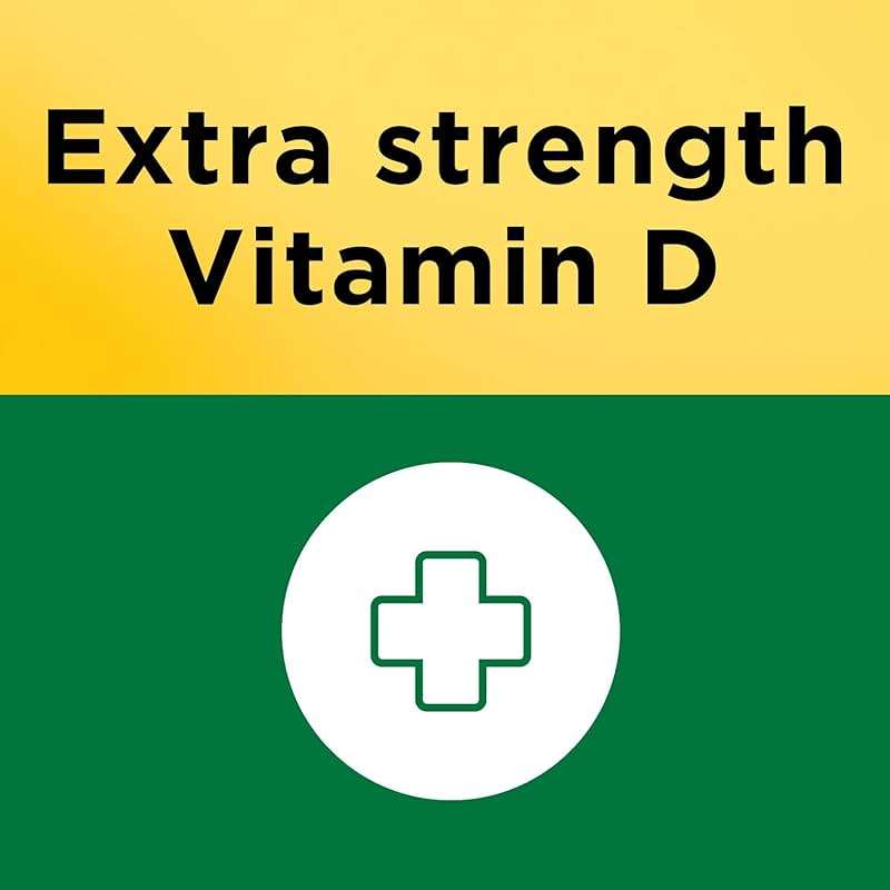 Nature Made Vitamin D3 5000 IU (125 mcg) Softgels, Extra Strength Vitamin D Supplement for Bone and Immune Health Support, 180 Count, 180 Day Supply - Image 3