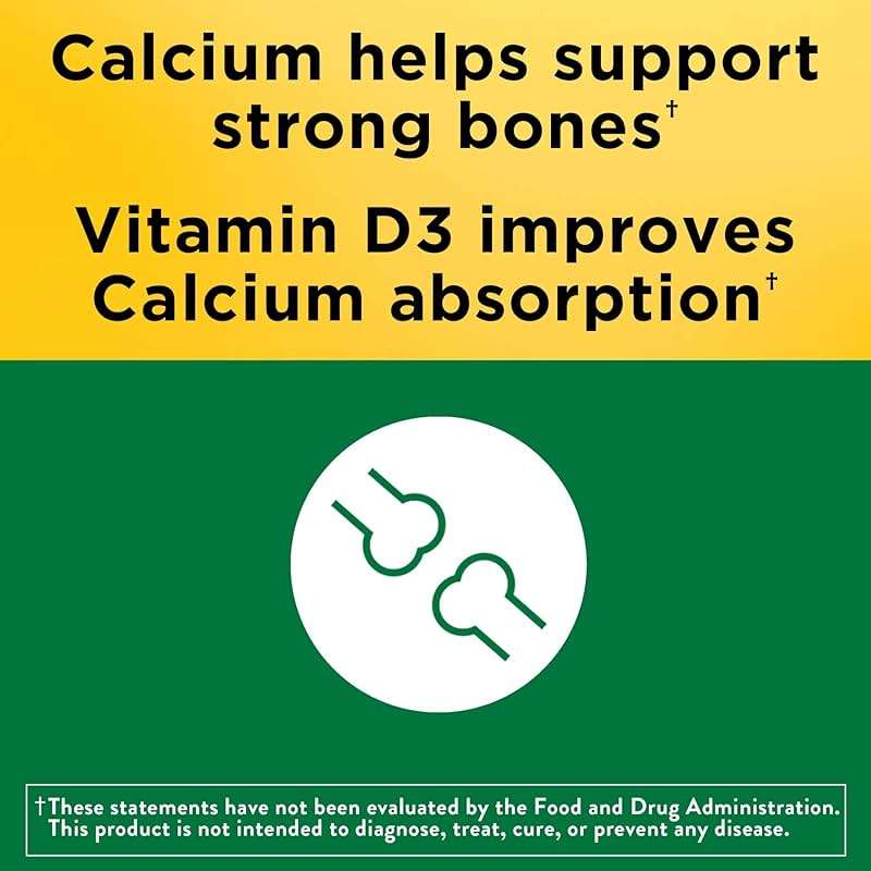 Nature Made Calcium Gummies 500 mg Per Serving with Vitamin D3, Dietary Calcium Supplement for Bone Support, 80 Gummies, 40 Day Supply - Image 4