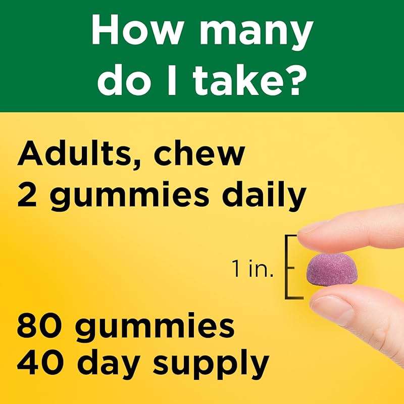Nature Made Calcium Gummies 500 mg Per Serving with Vitamin D3, Dietary Calcium Supplement for Bone Support, 80 Gummies, 40 Day Supply - Image 7