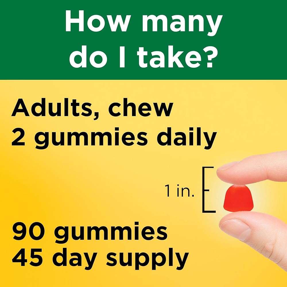 Nature Made Vitamin D3 2000 IU Per Serving Gummies, Bone, Teeth, Muscle and Immune Health Support, 45 Day Supply, 90 Vitamin D Gummies for Adults - Image 6