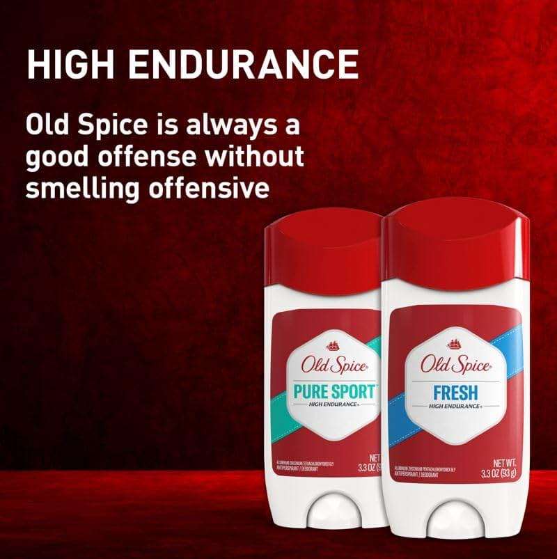 Old Spice Antiperspirant Deodorant For Men, High Endurance, 24/7 Sweat Defense & Odor Protection, 24/7 Freshness & Lasting Scent, Pure Sport Scent, 3.0 oz (Pack of 2) - Image 7