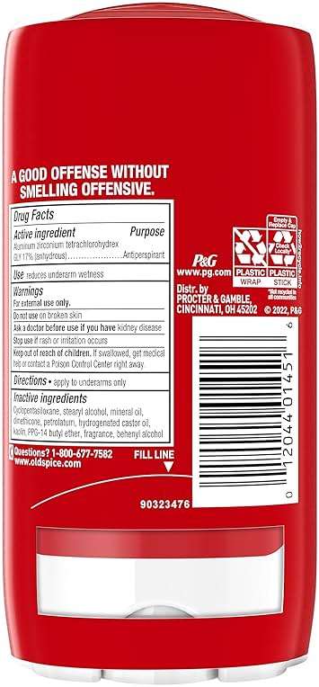 Old Spice Antiperspirant Deodorant For Men, High Endurance, 24/7 Sweat Defense & Odor Protection, 24/7 Freshness & Lasting Scent, Pure Sport Scent, 3.0 oz (Pack of 2) - Image 8