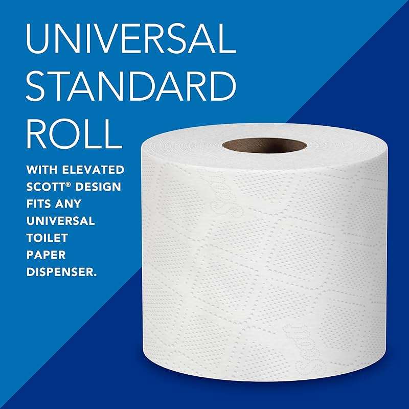 Scott Professional Standard Roll Toilet Paper, Bulk, 80 Rolls (13217) | 473 Sheets/Roll, 2-Ply, 100% Recycled Fiber, Individually Wrapped, Elevated Design, Standard Tier - Image 9