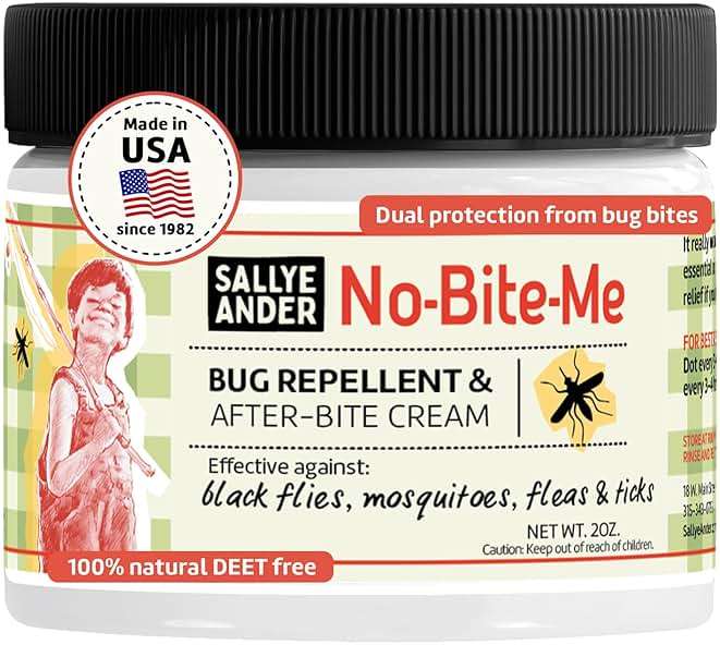 SALLYEANDER No Bite Me Natural Bug & Insect Repellent Lotion - DEET-Free Anti-Itch Cream - Safe for Kids, Infants & Adults - Repels Mosquitoes, Black Flies, Fleas & Ticks - Made in USA, 2oz - Image 1