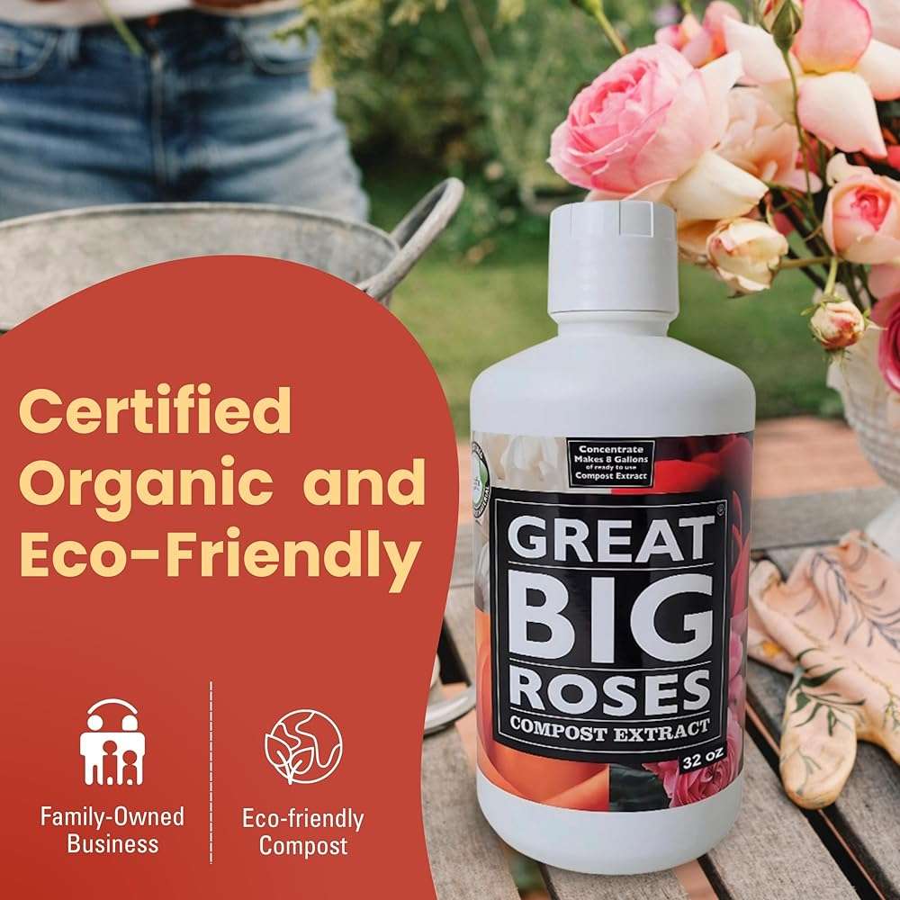 Great Big Roses and Flowers Liquid Fertilizer Booster – 70 Minerals, Compost Extract, Garden Soil Activator with Humic Acid & Seaweed, Organic Rose Bush Fertilizer Booster for More Bloom – 32 Ounce - Image 3