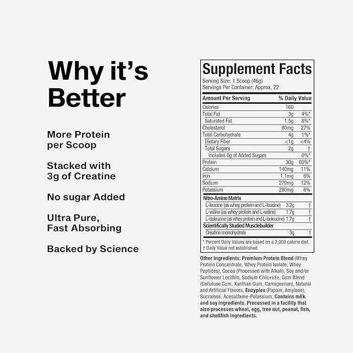 Muscletech Whey Protein Powder (Milk Chocolate, 4 Pound) - Nitro-Tech Ultimate Muscle Building Formula with Whey Protein Isolate - 30g of Protein, 3g of Creatine & 6.8g of BCAA - Packaging May Vary - Image 8