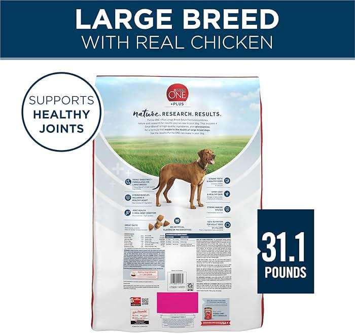 Purina One +Plus Dry Dog Food for Large Adult Dogs High Protein, Real Chicken - 31.1 lb Bag - Image 6