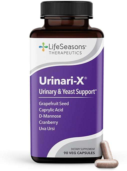Urinari-X - Urinary Tract Support - Fast Acting UTI Relief - Vitamin Supplement for Healthy Bladder Function & Immunity - D-Mannose, Cranberry, Caprylic Acid, Uva Ursi & Grapefruit - 90 Capsules - Image 1