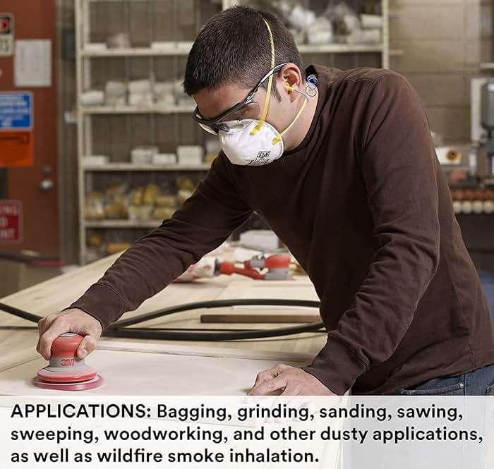 3M 8210 Particulate Respirator, N95, Pack of 20 Disposable Respirators, NIOSH APPROVED, Two-Strap Cup Style Design, Lightweight with Cushioning Nose Foam - Image 9
