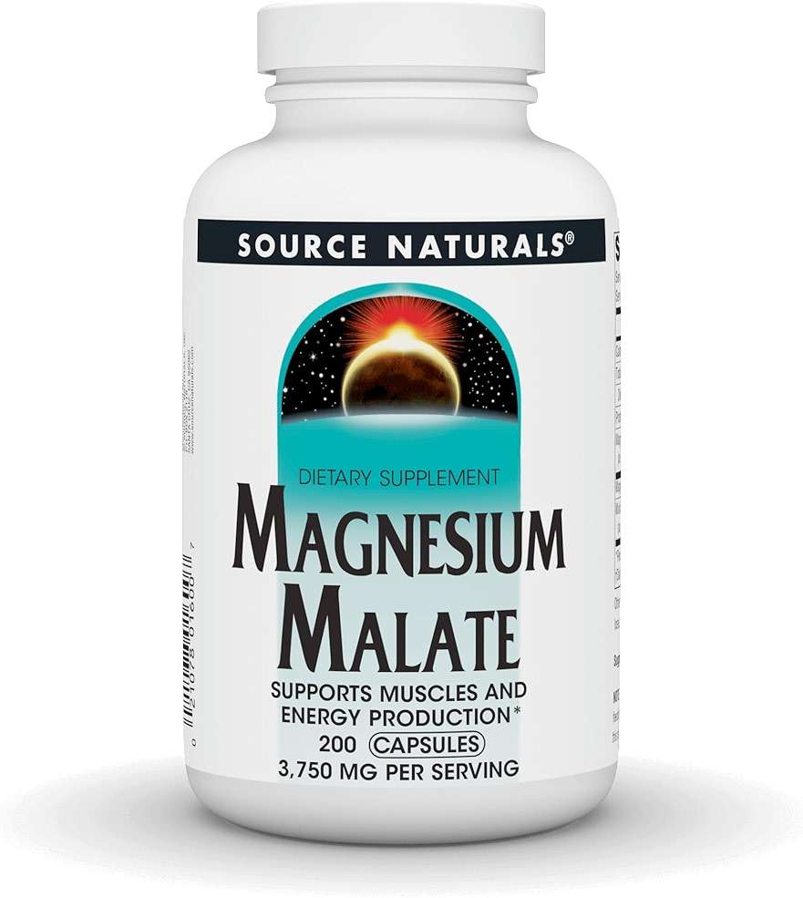 Source Naturals Magnesium Malate, Supports Muscles and Energy Production*, 3750 MG - 200 Capsules - Image 1