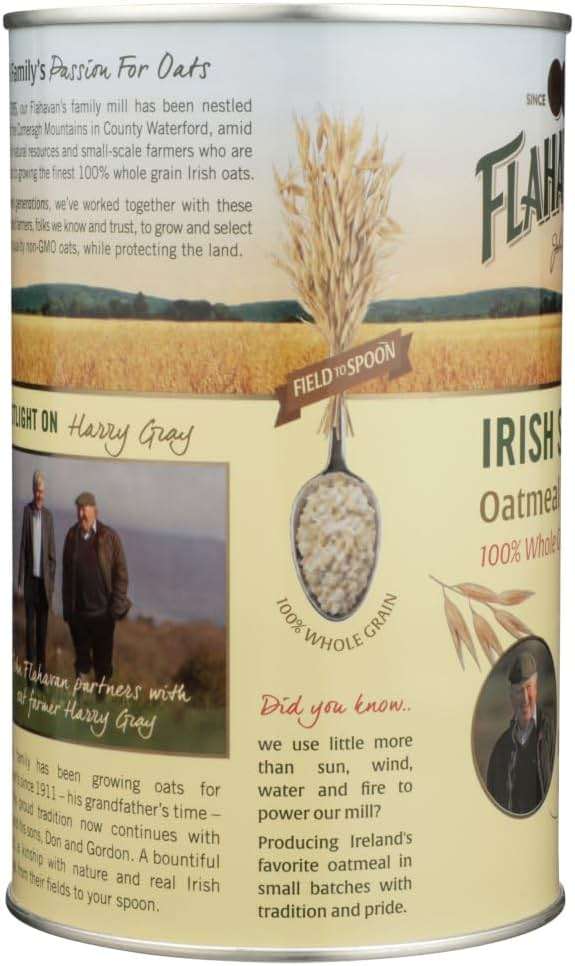 Flahavan's Irish Steel Cut Oatmeal Tin, 28-ounces (Pack of 6) - Image 3