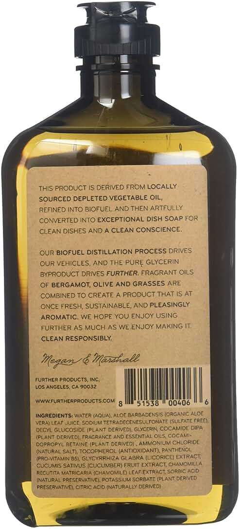 Further Glycerin Soap- 16 oz. Dish Soap - Image 2