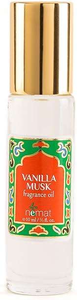 Vanilla Musk Perfume Oil Roll-On - Vanilla Fragrance Oil Roller (No Alcohol) Perfumes for Women and Men by Nemat Fragrances, 10 ml / 0.33 fl Oz - Image 1