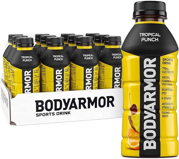 BODYARMOR Sports Drink, Tropical Punch, Electrolyte Drink Hydration, 16 Fl Oz Bottles (12 Pack), Flavored Coconut Water with B Vitamins & Antioxidants - Image 1