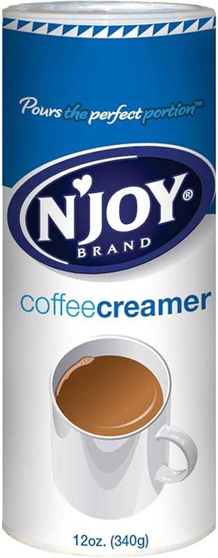 N'Joy Non Dairy Coffee Creamer - Pack of 6 Canisters w/EZ-Open Pour Spout (12oz each) - Smooth Non Dairy Powdered Creamer for Office Pantries, Restaurants & Home Coffee Bars - No Refrigeration Needed - Image 1