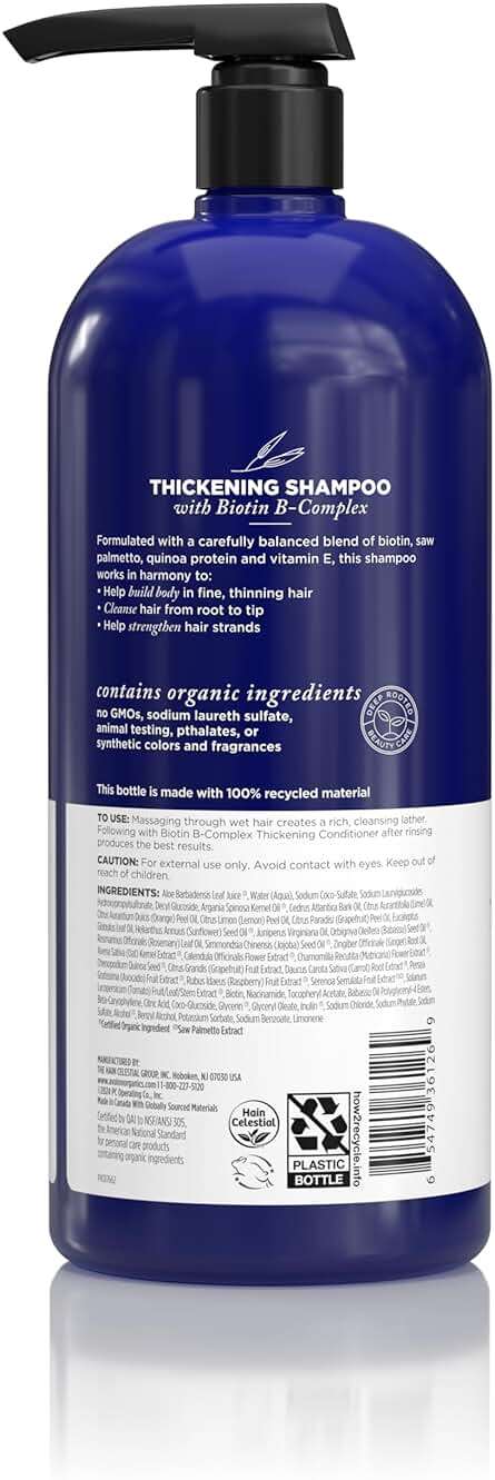 Avalon Organics Therapy Biotin B-Complex Thickening Shampoo, 32 oz - Image 2