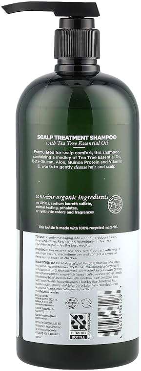 Avalon Organics Scalp Treatment Tea Tree Shampoo, Encourages Scalp Well-Being and Leaves Hair Soft, 32 Fluid Ounces - Image 2