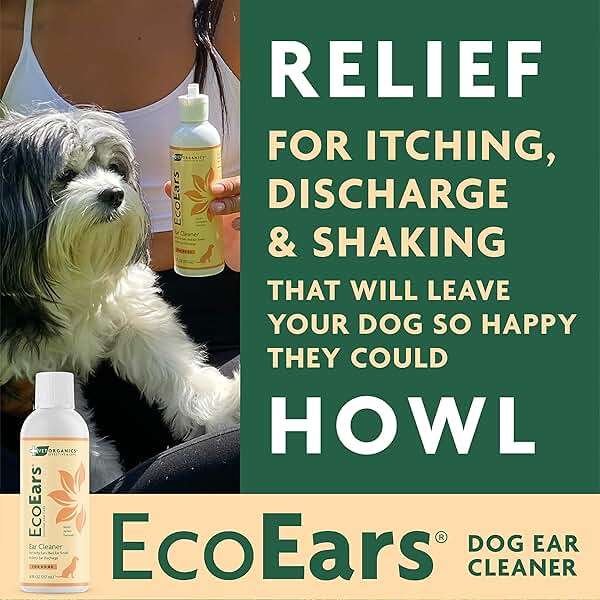 EcoEars Dog Ear Cleaner – Natural Multi-Action Formula for Ear Infection, Bad Discharge & Odor – Removes Foreign Matter & Cleans Difficult Ears - 8fl oz. - Image 2