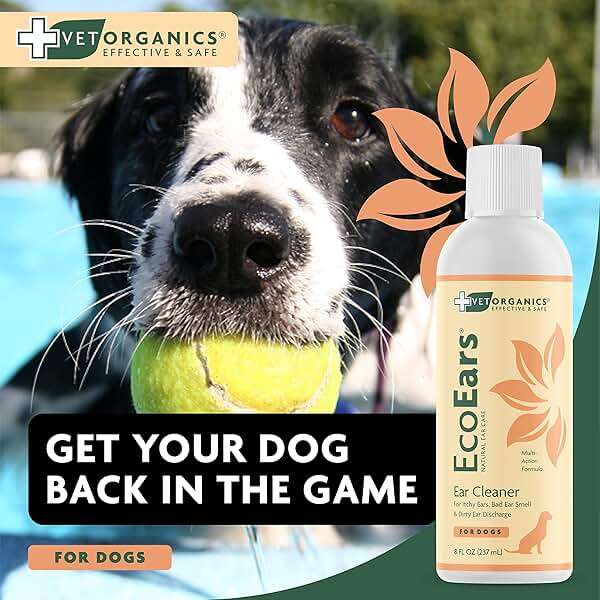 EcoEars Dog Ear Cleaner – Natural Multi-Action Formula for Ear Infection, Bad Discharge & Odor – Removes Foreign Matter & Cleans Difficult Ears - 8fl oz. - Image 7
