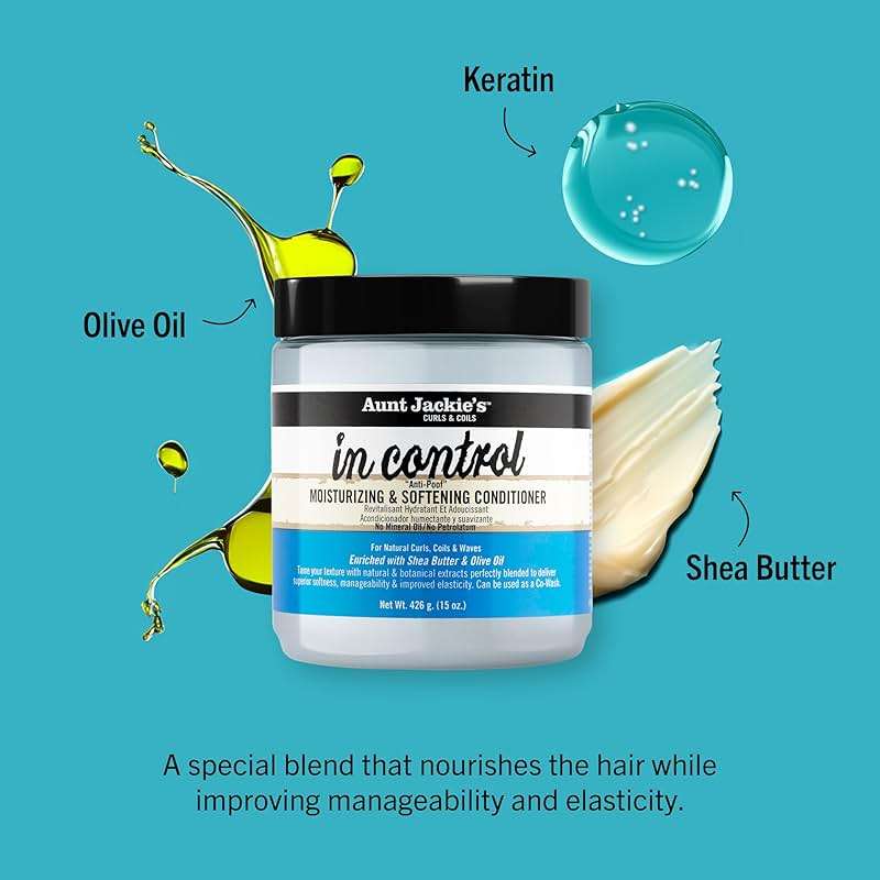 Aunt Jackie's in control 15oz - "Anti-Poof" Moisturizing & Softening Conditioner - Image 2