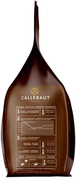 Callebaut Belgian Dark Couverture Chocolate Semisweet Callets, 54.5% - 5.5 Lbs - Image 3