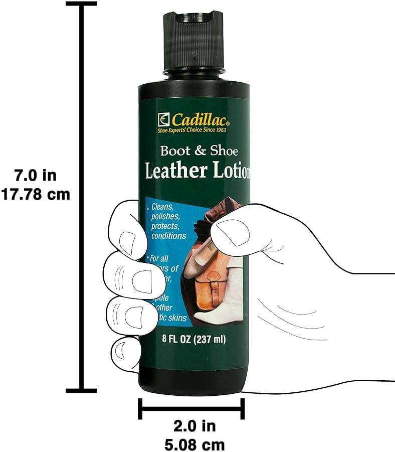 Cadillac Boot and Shoe Leather Lotion 8 Ounces - Cleans, Conditions, Protects, and Polishes Leather Footwear and Accessories - Image 6