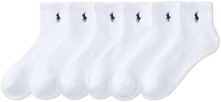 POLO RALPH LAUREN Men's Performance Cotton Quarter Socks - Image 1