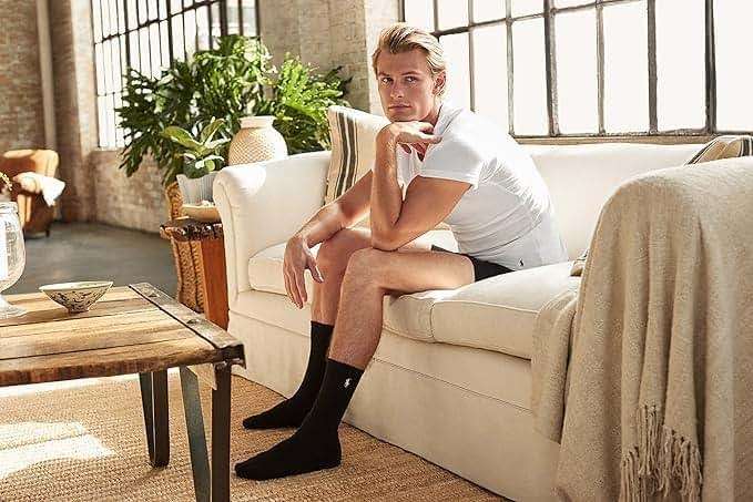 POLO RALPH LAUREN Men's Performance Cotton Quarter Socks - Image 6