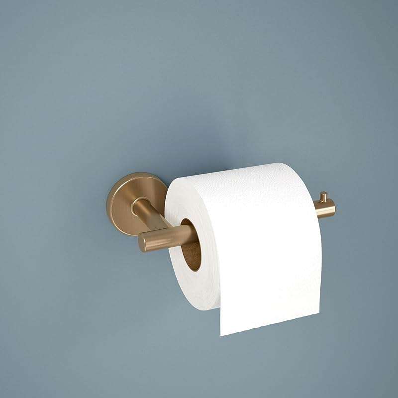 Delta Single Post Toilet Paper Holder | Champagne Bronze | Wall Mount | Trinsic Bathroom Accessories - Image 4