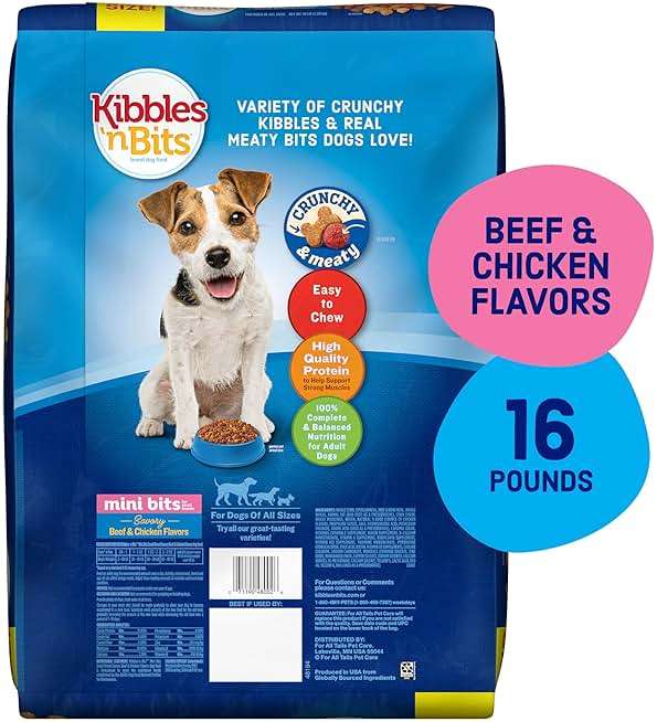Kibbles 'N Bits Small Breed Mini Bits Savory Beef & Chicken Flavors Dog Food, 16-Pound(Pack of 1) - Image 2