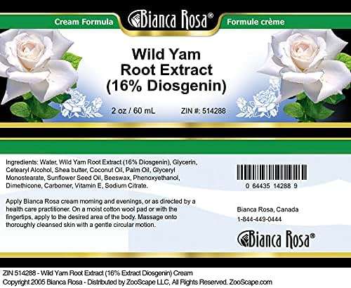 Bianca Rosa Wild Yam Root Extract (16% Diosgenin) Cream (2 oz, ZIN: 514288) - Image 3