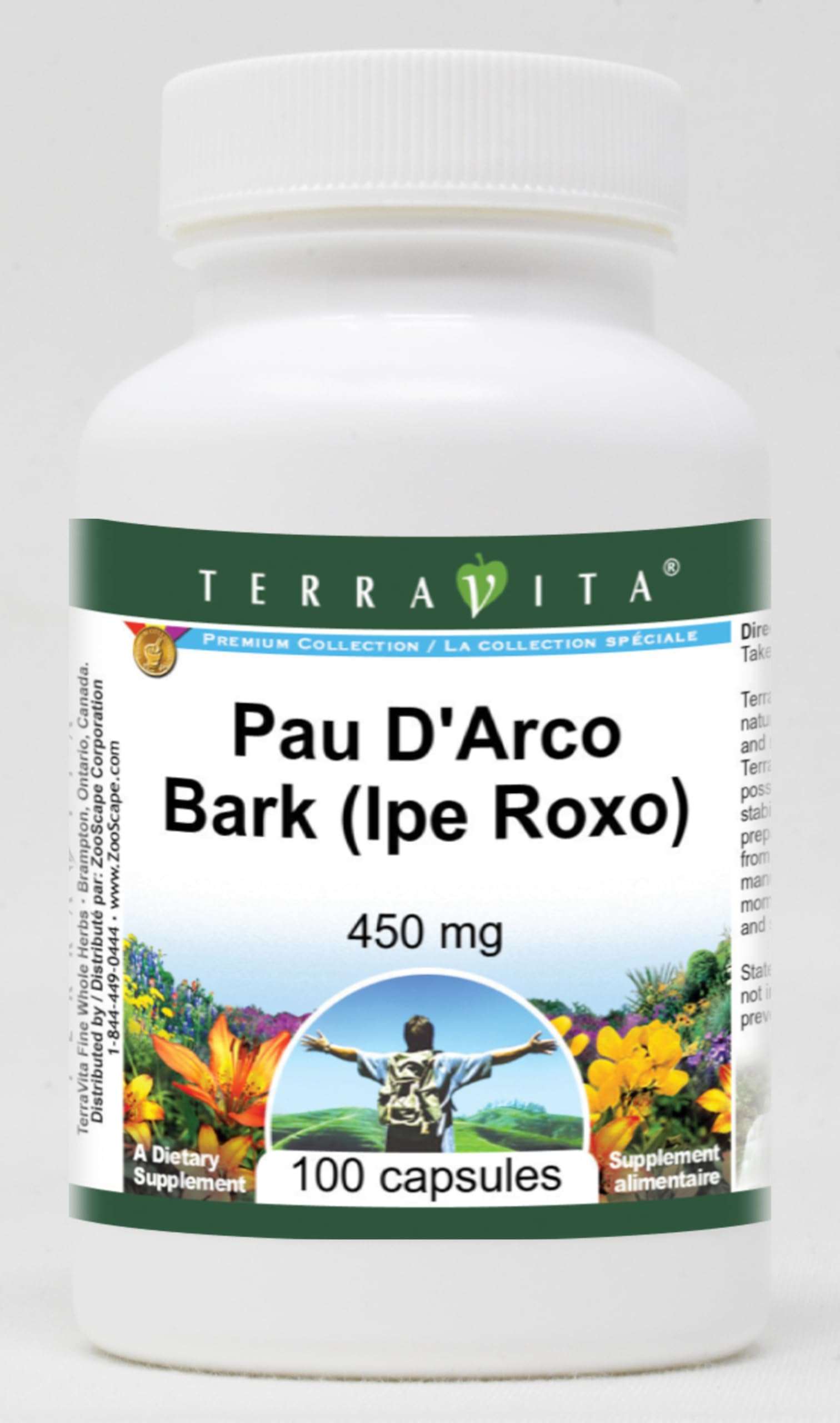 PAU D'Arco Bark (Ipe Roxo) - 450 mg (100 Capsules, ZIN: 511531) - Image 1