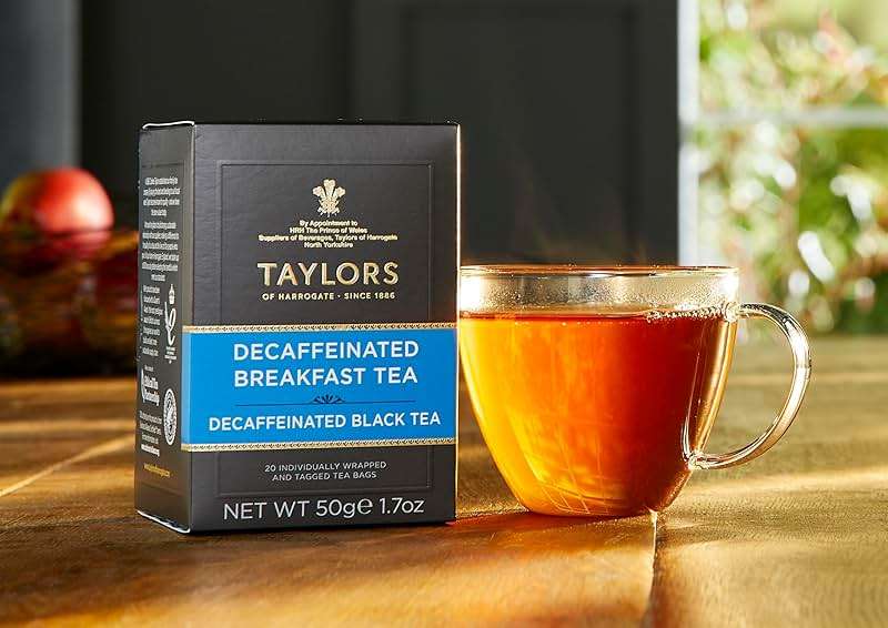 Taylors of Harrogate Decaffeinated Breakfast, Black Tea, Individually Wrapped Bags, 20 Count (Pack of 1), Rich, Bright & Balanced, Decaffeinated, Enjoy Hot or Iced, 20 Teabags - Image 3