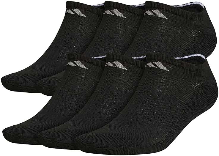 adidas Men's Athletic Cushioned No Show Socks (6 Pairs) Durable & Comfortable - Image 1