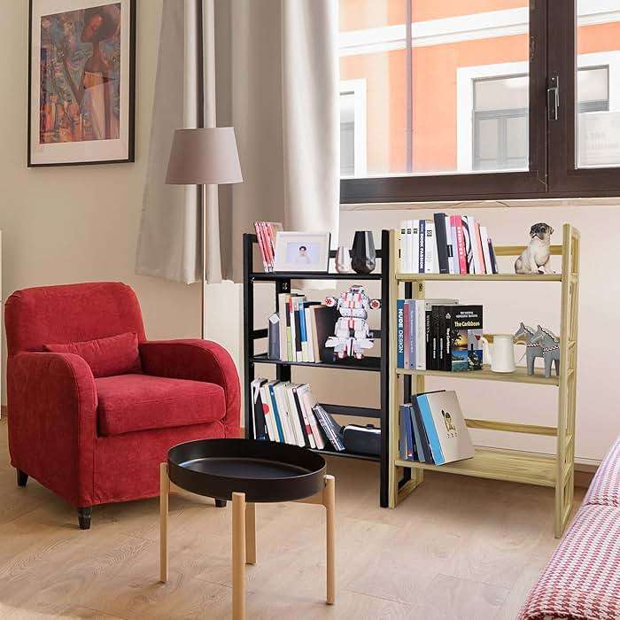 Casual Home 3-Shelf Folding Student Bookcase (20.75" Wide)-Espresso - Image 2
