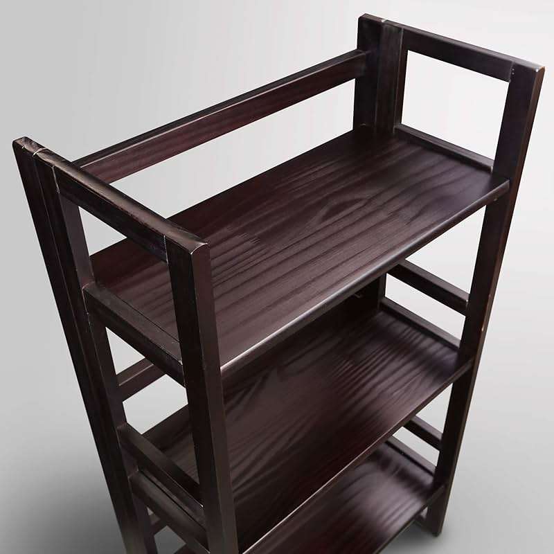 Casual Home 3-Shelf Folding Student Bookcase (20.75" Wide)-Espresso - Image 8
