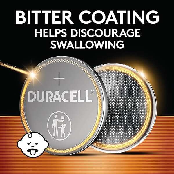 Duracell 2032 Lithium Battery, 4 Count (Pack of 1), Child Safety Features, Compatible with Key Fob, Tea Light Candles and Other Devices, CR2032 Battery - Image 3