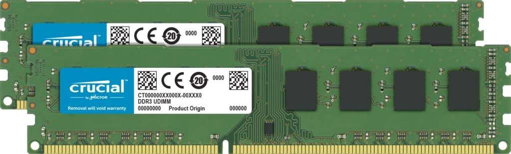 Crucial RAM 16GB Kit (2x8GB) DDR3 1600 MHz CL11 Desktop Memory CT2K102464BD160B - Image 1