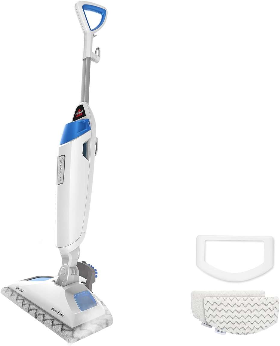 BISSELL Steam Mop 1940A PowerFresh Floor Steam Cleaner for Hard Wood & Tile with Natural Sanitization, Easy Scrubber, Variable Steam, 12” Cleaning Path - Image 1