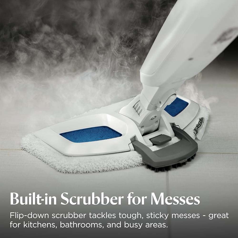 BISSELL Steam Mop 1940A PowerFresh Floor Steam Cleaner for Hard Wood & Tile with Natural Sanitization, Easy Scrubber, Variable Steam, 12” Cleaning Path - Image 3