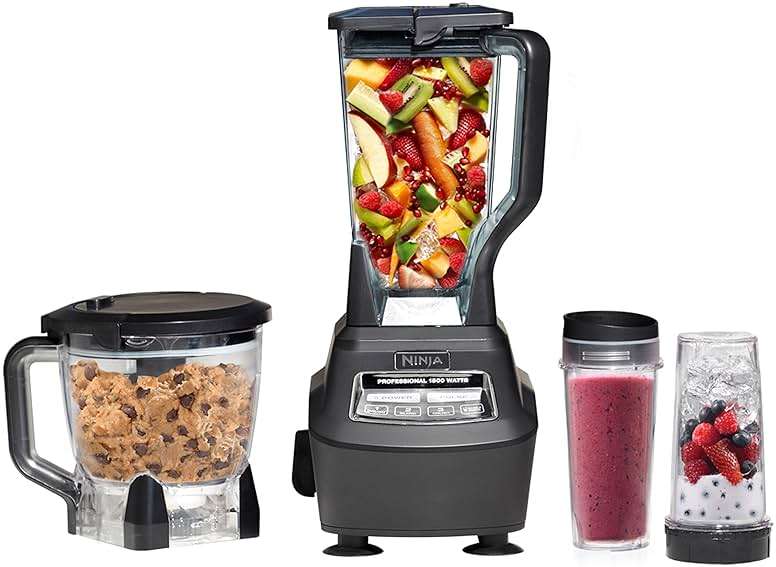 Ninja Kitchen System | 8-Cup Food Processor Bowl & 72 oz. Blender All-in-One | With (2) 16 oz. To-Go Cups | For Smoothies, Ice Crushing, Dough & More | 1500 Watt | Black | BL770 - Image 1