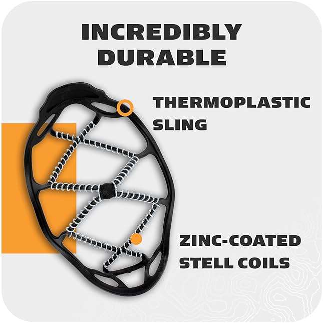 Yaktrax Walk Traction Cleats - 360-Degree Grip on Snow, Ice, & Multi-terrain Surfaces - Elastic Outer Band w/ Easy-On/Off Heel Tab & 1.2mm Zinc-coated Steel Coils - Abrasion & Rust Resistant - Unisex - Image 7