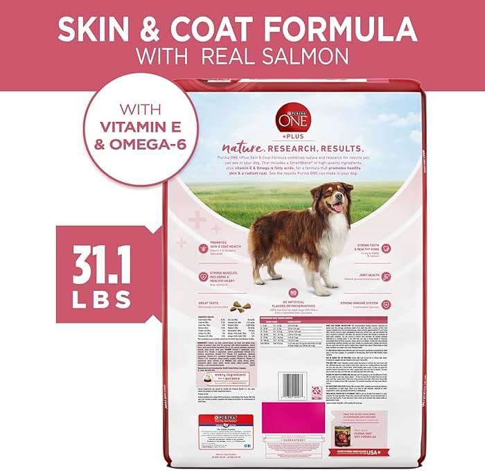 Purina ONE Natural, Sensitive Stomach Dry Dog Food, +Plus Skin & Coat Formula - 31.1 lb. Bag - Image 6