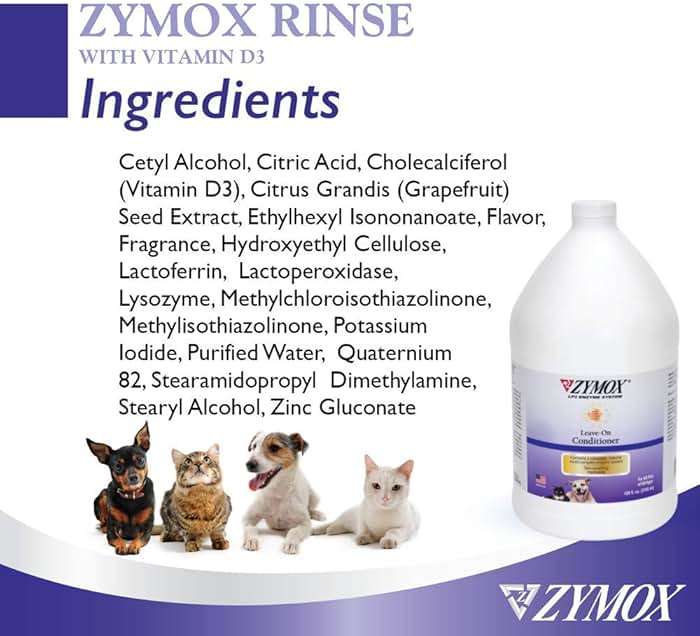ZYMOX Leave-in Conditioner with Vitamin D3 for Cats & Dogs, 1gal - Image 4