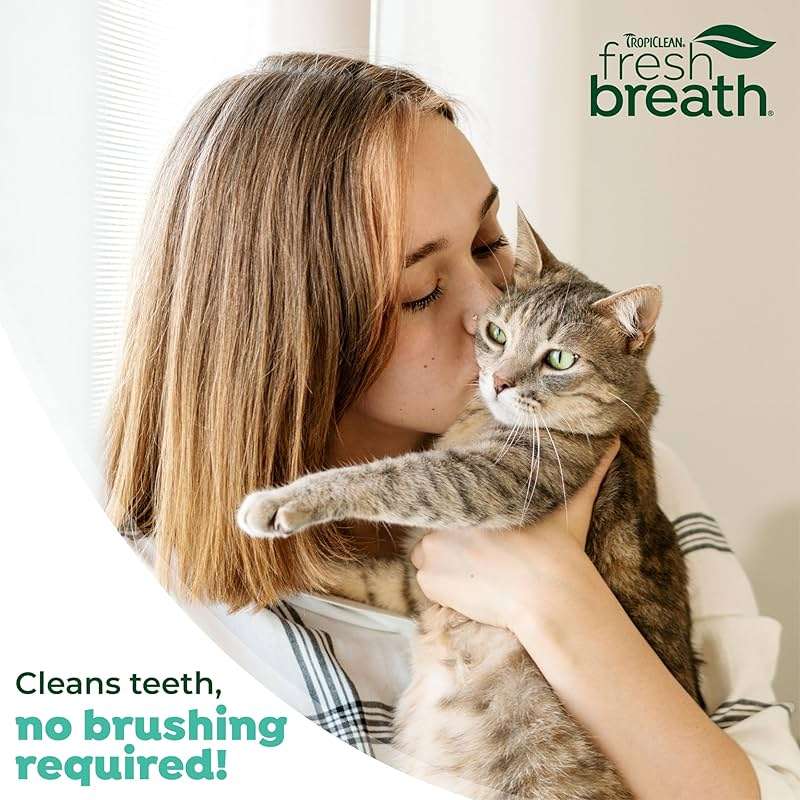 TropiClean Fresh Breath Cat Toothpaste for Teeth Cleaning, Breath Freshener, Easy to Use Plaque & Tartar Remover Gel, No Toothbrush Needed, 2oz. - Image 7