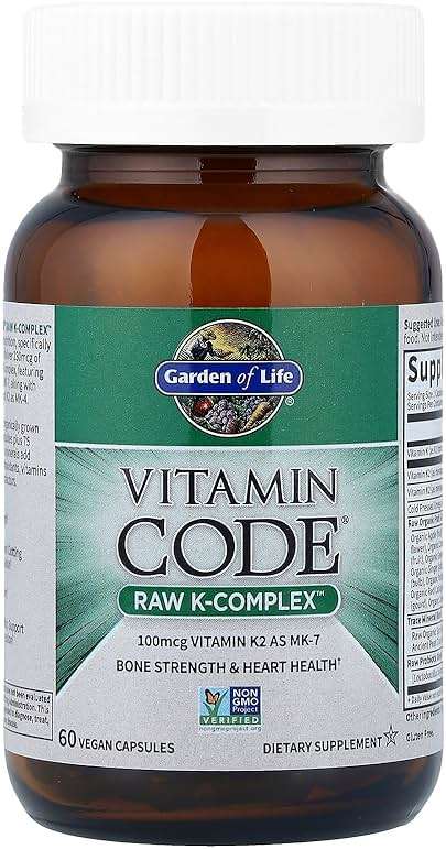 Garden of Life Vitamin K2 and K1, Vitamin Code Vegan K Complex Vitamin for Bone Strength and Heart Health, Omega Rich Flax Seed Oil, Trace Minerals, Probiotics, 60 Day Supply - Image 3