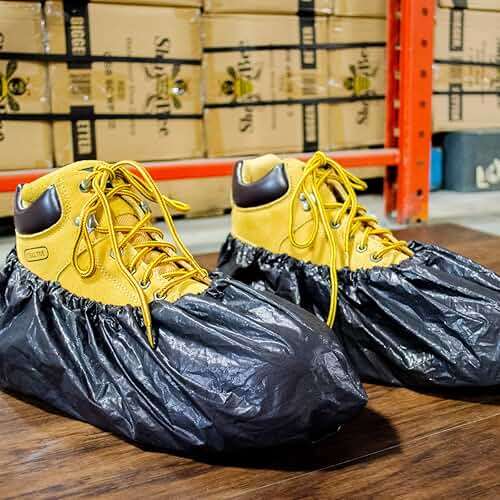 ShuBee Waterproof Shoe & Boot Covers Slip-Resistant Disposable for Plumbing Construction Floor Protection - 40 Pair - Image 3